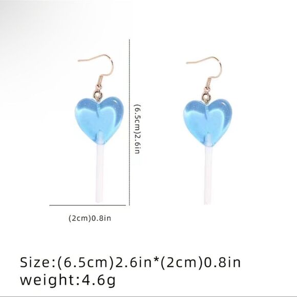 1pc Lollipop Drop Earrings Snack Earrings - Picture 5 of 5